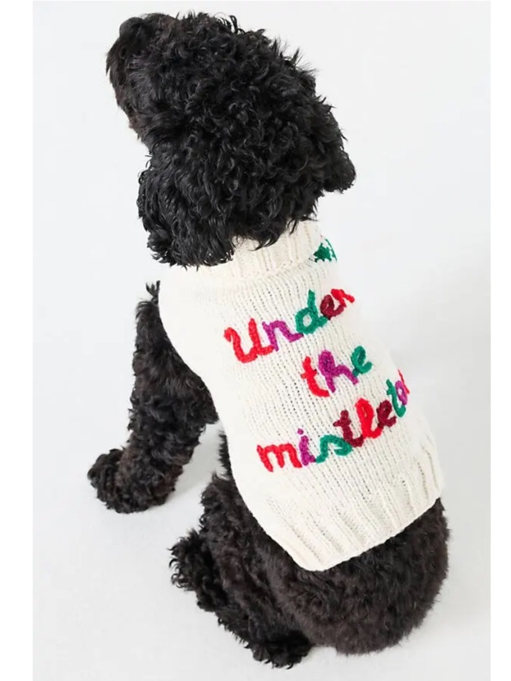 ANTHROPOLOGIE➕Hand -Knit Wool Holiday Pet Sweater
